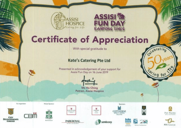 Certificate of Appreciation - ASSISI