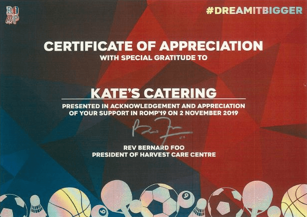 Certificate of Appreciation - ROMP