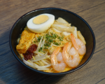 Kate's Laksa served with Gravy & Topping